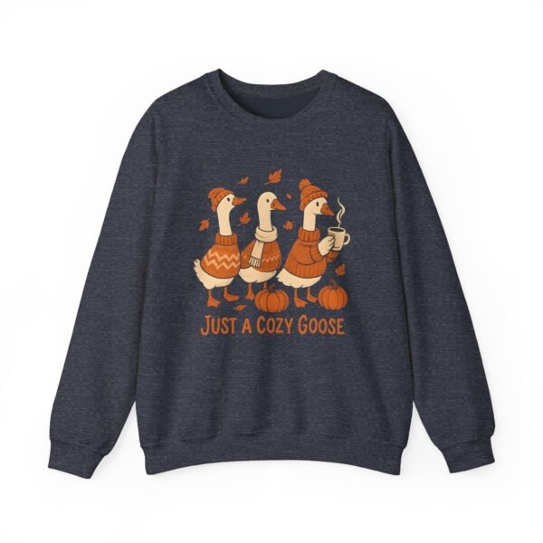 Cozy Goose Unisex Sweatshirt, Funny Bird Crewneck Jumper, Soft Gildan Pullover, Comfortable Animal Top, Chilly Weather Sweater - Image 35