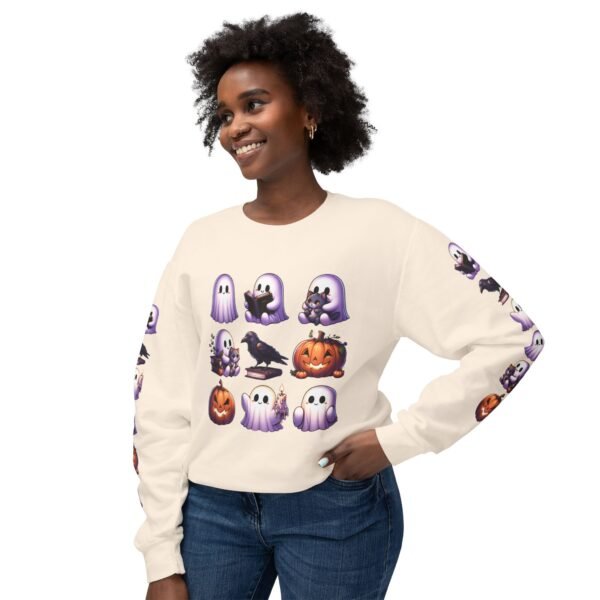 Ghost, Cats and Raven Edgar Allen Poe Halloween Sweatshirt, Spooky Book Lover Gift, Comfort Colors Crewneck - Image 9