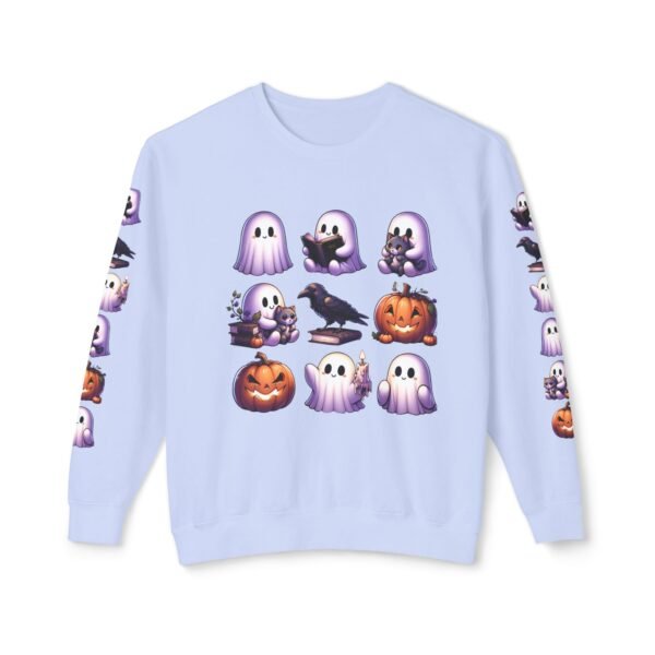 Ghost, Cats and Raven Edgar Allen Poe Halloween Sweatshirt, Spooky Book Lover Gift, Comfort Colors Crewneck - Image 55