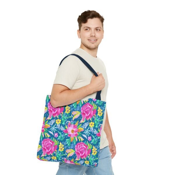 Floral Tote Bag, Colorful Flower Canvas Shopping Bag, Botanical Print Beach Tote, Reusable Grocery Bag, Gift for Garden Lovers - Image 60