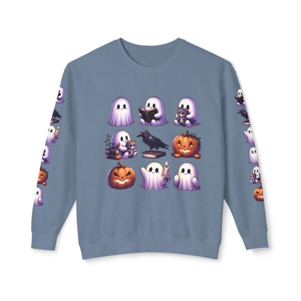 Ghost, Cats and Raven Edgar Allen Poe Halloween Sweatshirt, Spooky Book Lover Gift, Comfort Colors Crewneck - Image 61