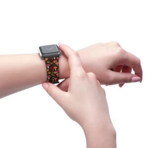 Cottage Core Mushroom Apple Watch Band, Mushroom Pattern iWatch Strap, Nature Lover Gift, Floral Wristband, Botanical Smartwatch Accessory