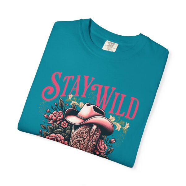 Stay Wild Cowgirl Unisex Garment-Dyed T-shirt, Comfort Colors Tee, Western Style Shirt, Boho Graphic Top, Rodeo Apparel - Image 43