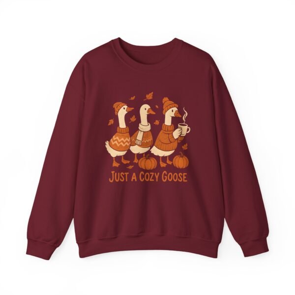 Cozy Goose Unisex Sweatshirt, Funny Bird Crewneck Jumper, Soft Gildan Pullover, Comfortable Animal Top, Chilly Weather Sweater - Image 65