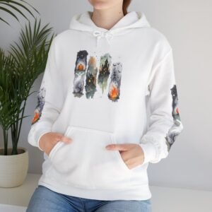 Halloween Spooky Scene Hoodie, Scary Gildan Sweatshirt, Halloween Print, Unisex Cozy Hoodie, Spooky Sweatshirt