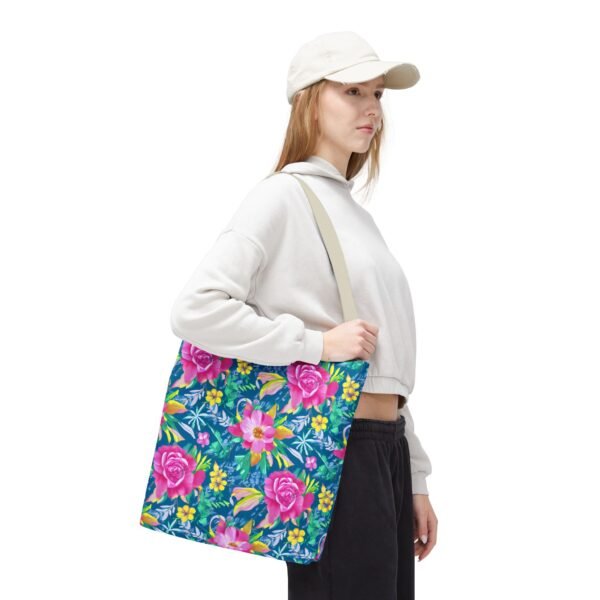 Floral Tote Bag, Colorful Flower Canvas Shopping Bag, Botanical Print Beach Tote, Reusable Grocery Bag, Gift for Garden Lovers - Image 41