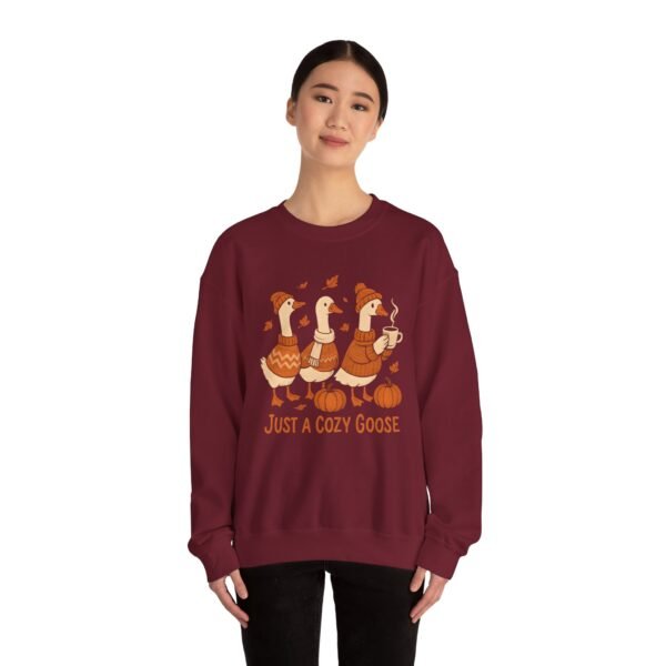 Cozy Goose Unisex Sweatshirt, Funny Bird Crewneck Jumper, Soft Gildan Pullover, Comfortable Animal Top, Chilly Weather Sweater - Image 68