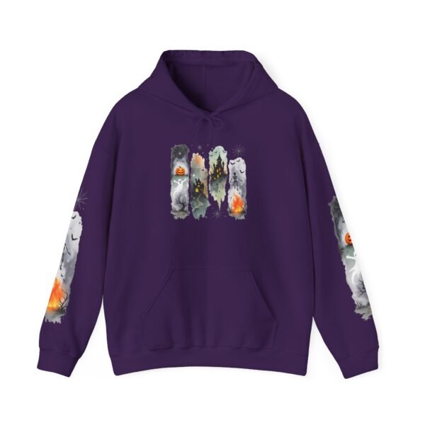 Halloween Spooky Scene Hoodie, Scary Gildan Sweatshirt, Halloween Print, Unisex Cozy Hoodie, Spooky Sweatshirt - Image 72
