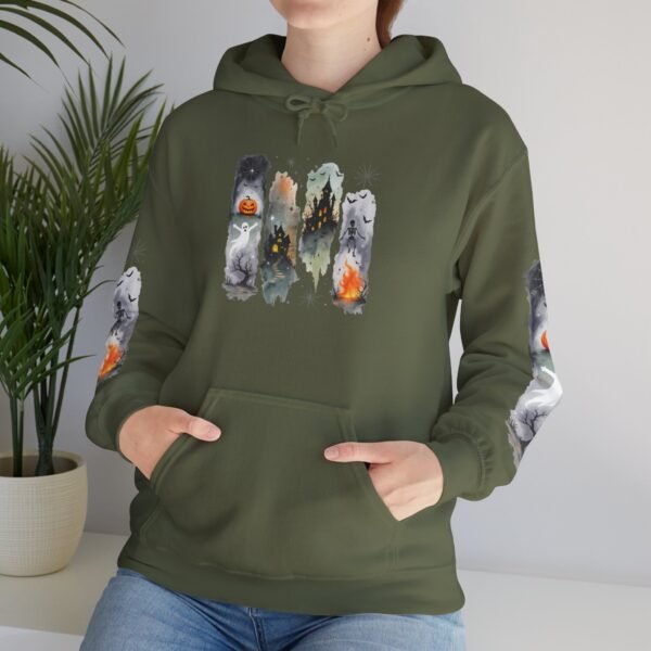 Halloween Spooky Scene Hoodie, Scary Gildan Sweatshirt, Halloween Print, Unisex Cozy Hoodie, Spooky Sweatshirt - Image 39