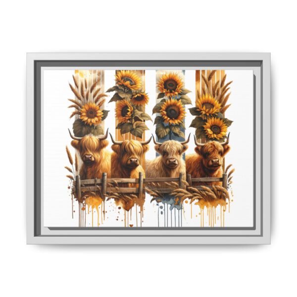 Highland Cow Sunflower Wall Art, Canvas Print, Framed Wall Decor, Farmhouse Home Decor, Country Living Room Decor - Image 21