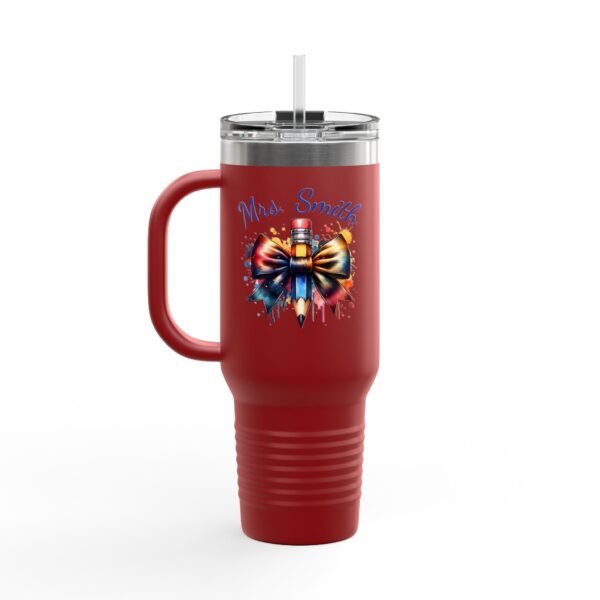 Personalized Teacher Insulated Travel Mug, Custom 40oz Tumbler Gift for Educators - Image 9