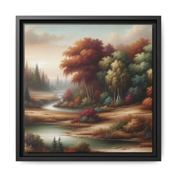 Canvas Wall Art, Beautiful Autumn Stream, Nature Landscape Decor, Framed Print, Multi-color Painting, Home Decor - Image 13
