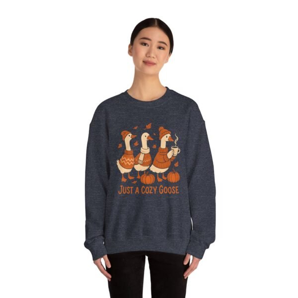 Cozy Goose Unisex Sweatshirt, Funny Bird Crewneck Jumper, Soft Gildan Pullover, Comfortable Animal Top, Chilly Weather Sweater - Image 38