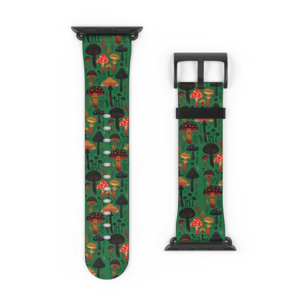 Mushroom Pattern Watch Band, Cottage Core Apple watch Band - Image 3