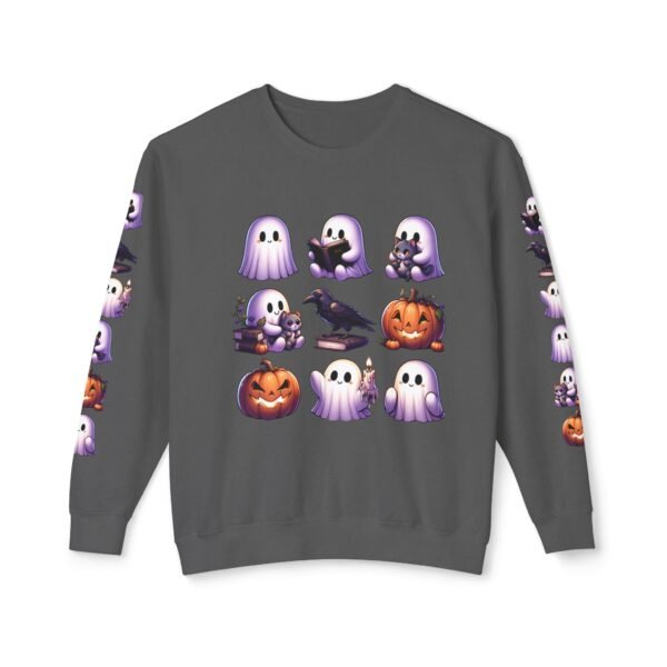Ghost, Cats and Raven Edgar Allen Poe Halloween Sweatshirt, Spooky Book Lover Gift, Comfort Colors Crewneck - Image 37