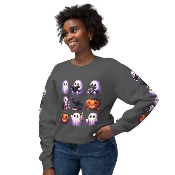 Ghost, Cats and Raven Edgar Allen Poe Halloween Sweatshirt, Spooky Book Lover Gift, Comfort Colors Crewneck - Image 39