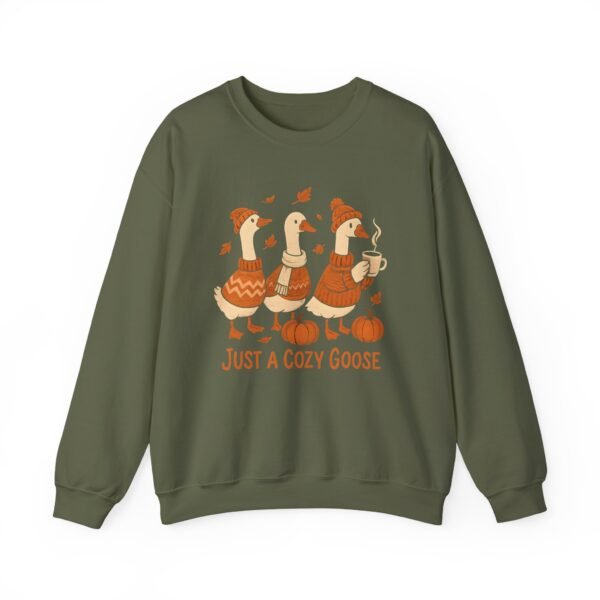 Cozy Goose Unisex Sweatshirt, Funny Bird Crewneck Jumper, Soft Gildan Pullover, Comfortable Animal Top, Chilly Weather Sweater - Image 23