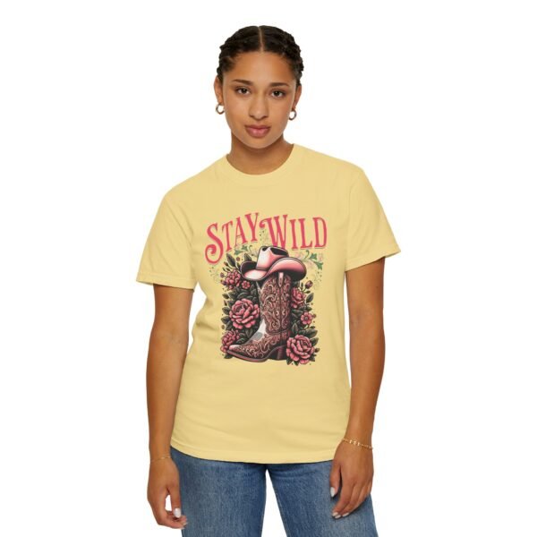 Stay Wild Cowgirl Unisex Garment-Dyed T-shirt, Comfort Colors Tee, Western Style Shirt, Boho Graphic Top, Rodeo Apparel - Image 26