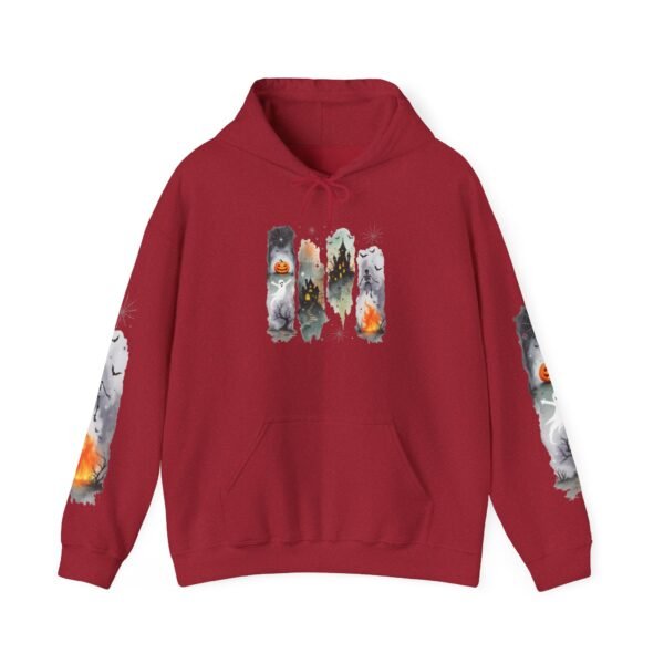 Halloween Spooky Scene Hoodie, Scary Gildan Sweatshirt, Halloween Print, Unisex Cozy Hoodie, Spooky Sweatshirt - Image 80