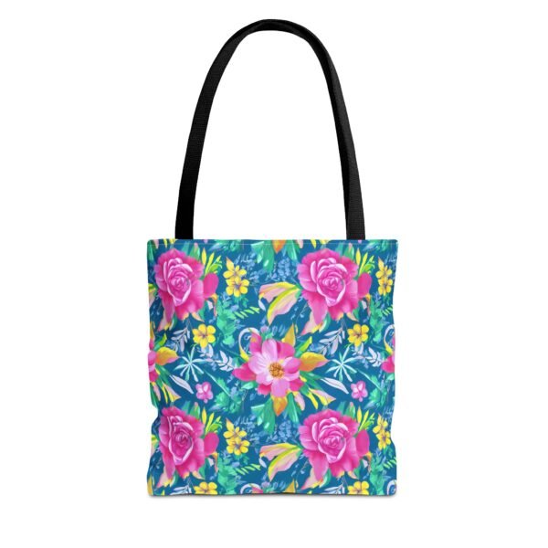Floral Tote Bag, Colorful Flower Canvas Shopping Bag, Botanical Print Beach Tote, Reusable Grocery Bag, Gift for Garden Lovers - Image 7