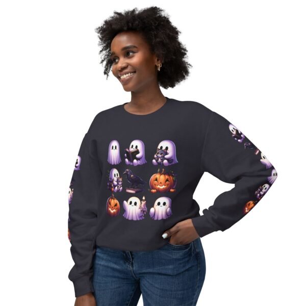 Ghost, Cats and Raven Edgar Allen Poe Halloween Sweatshirt, Spooky Book Lover Gift, Comfort Colors Crewneck - Image 69