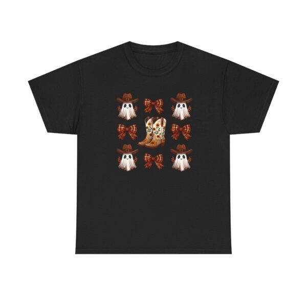 Halloween Ghost Sunflower Boots Unisex Tee, Fall Bows Gildan Shirt, Spooky Season Ghostly Top, Autumn Gift, Halloween Costume, Haunted - Image 17
