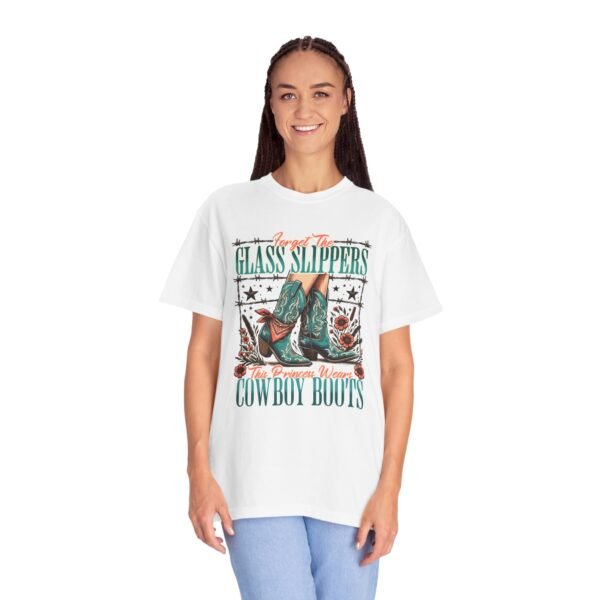 Princess Wears Cowboy Boots Unisex T-Shirt, Forget Glass Slippers Tee, Comfort Colors Shirt, Western Princess Top, Gift for Cowgirl - Image 9