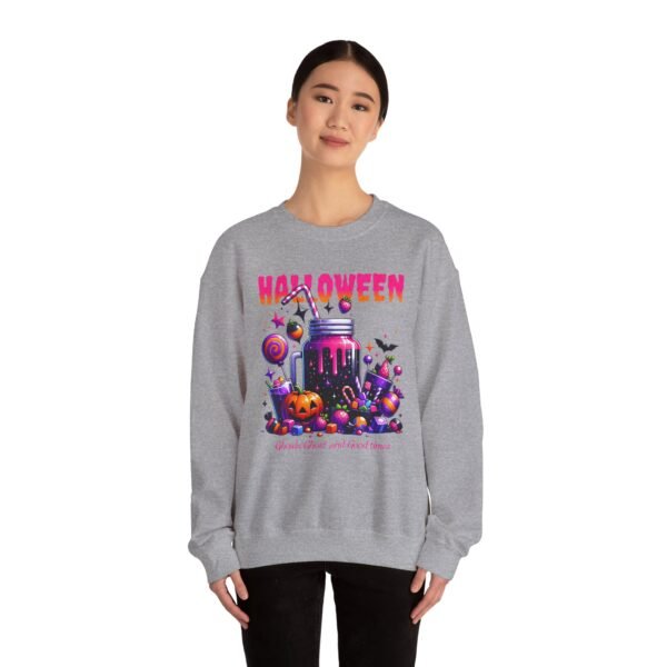 Halloween Sweets and Drink Unisex Sweatshirt, Ghouls and Ghosts Crewneck, Good Times Sweatshirt, Halloween - Image 18