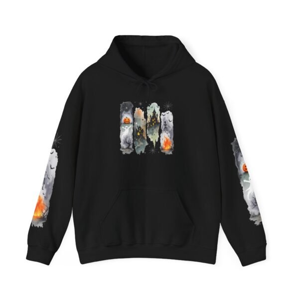 Halloween Spooky Scene Hoodie, Scary Gildan Sweatshirt, Halloween Print, Unisex Cozy Hoodie, Spooky Sweatshirt - Image 9