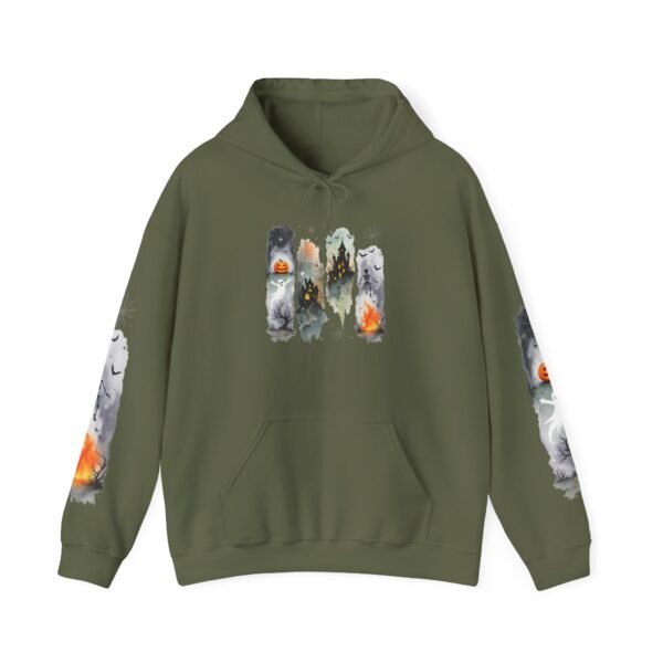 Halloween Spooky Scene Hoodie, Scary Gildan Sweatshirt, Halloween Print, Unisex Cozy Hoodie, Spooky Sweatshirt - Image 33