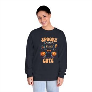 Spooky Cute Black Cat Witch Halloween Unisex Long Sleeve T-Shirt, Witchy Cat Tee, Halloween Shirt, Fall Fashion, Spooky Clothing, Black Cat