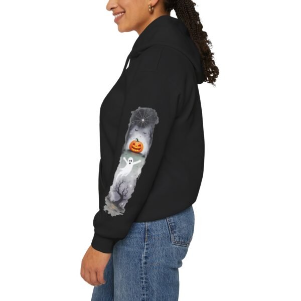 Halloween Spooky Scene Hoodie, Scary Gildan Sweatshirt, Halloween Print, Unisex Cozy Hoodie, Spooky Sweatshirt - Image 15