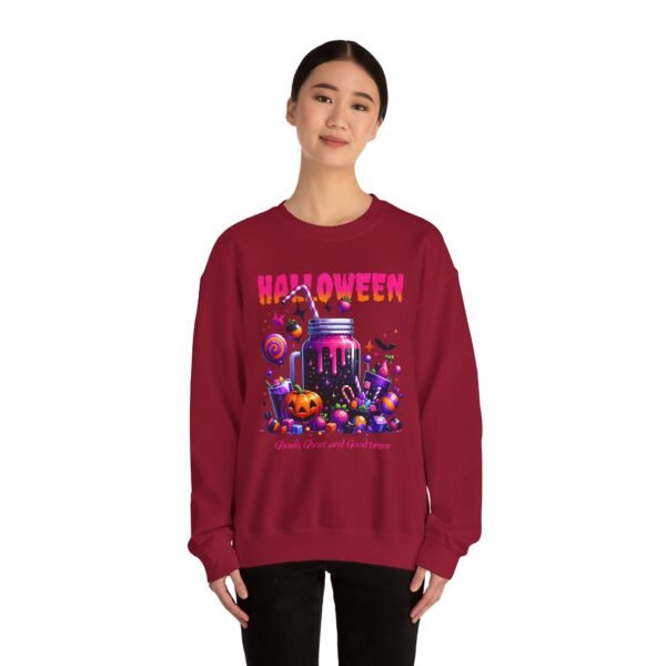 Halloween Sweets and Drink Unisex Sweatshirt, Ghouls and Ghosts Crewneck, Good Times Sweatshirt, Halloween - Image 73