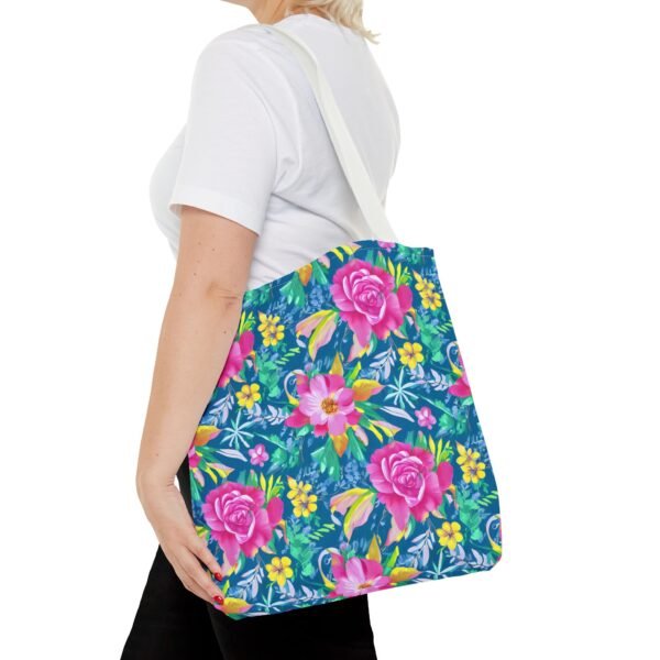 Floral Tote Bag, Colorful Flower Canvas Shopping Bag, Botanical Print Beach Tote, Reusable Grocery Bag, Gift for Garden Lovers - Image 24