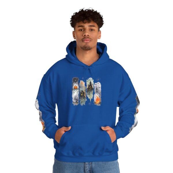 Halloween Spooky Scene Hoodie, Scary Gildan Sweatshirt, Halloween Print, Unisex Cozy Hoodie, Spooky Sweatshirt - Image 60