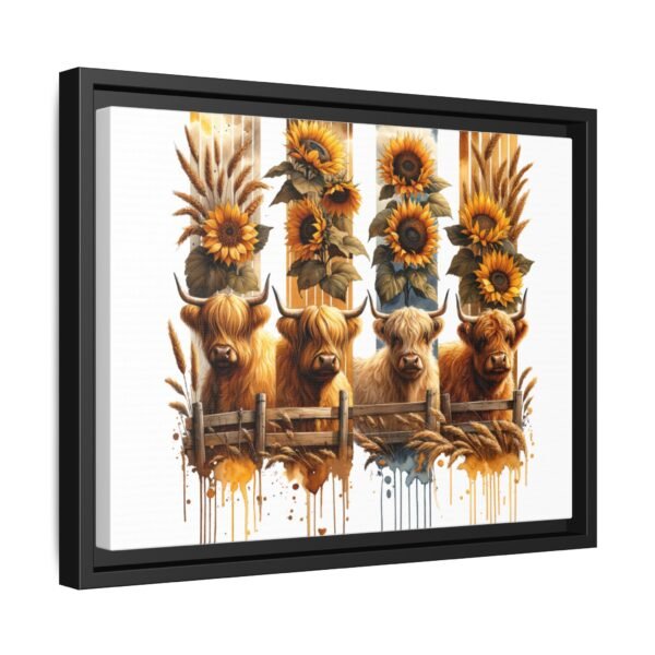 Highland Cow Sunflower Wall Art, Canvas Print, Framed Wall Decor, Farmhouse Home Decor, Country Living Room Decor - Image 10