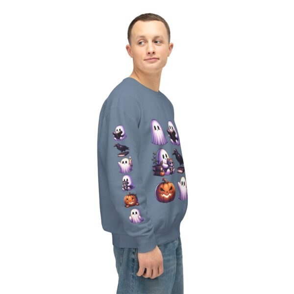 Ghost, Cats and Raven Edgar Allen Poe Halloween Sweatshirt, Spooky Book Lover Gift, Comfort Colors Crewneck - Image 65