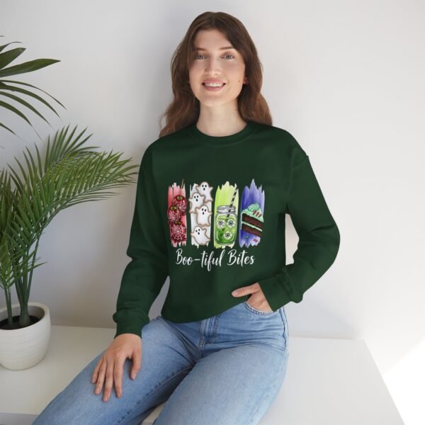 Bootiful Bites Halloween Sweatshirt, Unisex Gildan Crewneck Hoodie, Spooky Fall Clothing, Trick or Treat Apparel, Funny October Tee - Image 33
