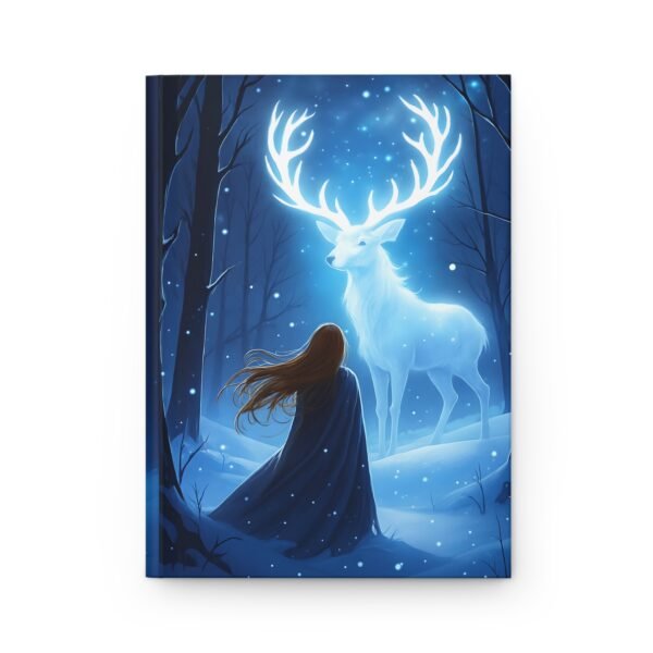Fantasy Hardcover Journal Matte, Woman and Mystical Deer in Forest, Magical Notebook for Writing, Diary, Planner, Gift, Stationery - Image 6