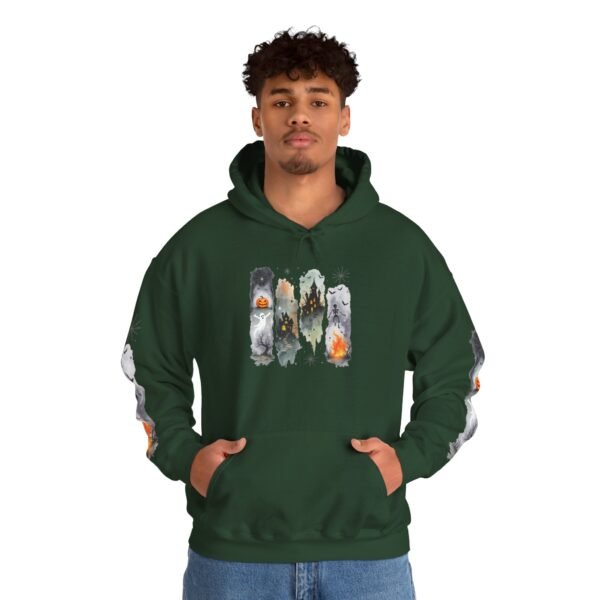 Halloween Spooky Scene Hoodie, Scary Gildan Sweatshirt, Halloween Print, Unisex Cozy Hoodie, Spooky Sweatshirt - Image 44