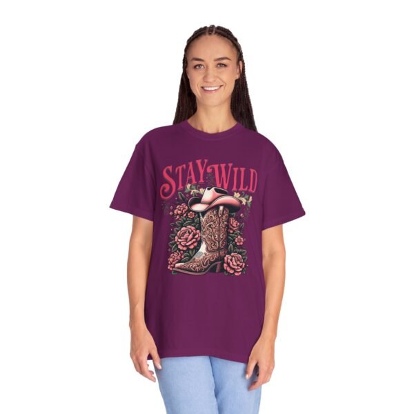 Stay Wild Cowgirl Unisex Garment-Dyed T-shirt, Comfort Colors Tee, Western Style Shirt, Boho Graphic Top, Rodeo Apparel - Image 93