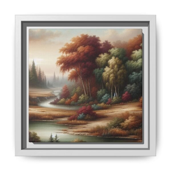 Canvas Wall Art, Beautiful Autumn Stream, Nature Landscape Decor, Framed Print, Multi-color Painting, Home Decor - Image 129