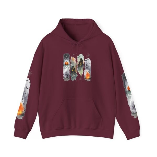 Halloween Spooky Scene Hoodie, Scary Gildan Sweatshirt, Halloween Print, Unisex Cozy Hoodie, Spooky Sweatshirt - Image 17