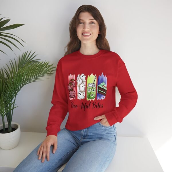 Bootiful Bites Halloween Sweatshirt, Unisex Gildan Crewneck Hoodie, Spooky Fall Clothing, Trick or Treat Apparel, Funny October Tee - Image 51