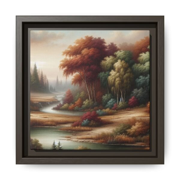Canvas Wall Art, Beautiful Autumn Stream, Nature Landscape Decor, Framed Print, Multi-color Painting, Home Decor - Image 125