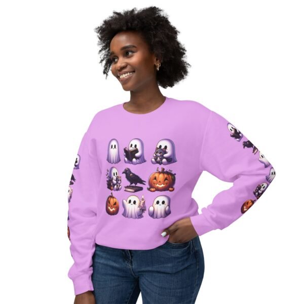 Ghost, Cats and Raven Edgar Allen Poe Halloween Sweatshirt, Spooky Book Lover Gift, Comfort Colors Crewneck - Image 75