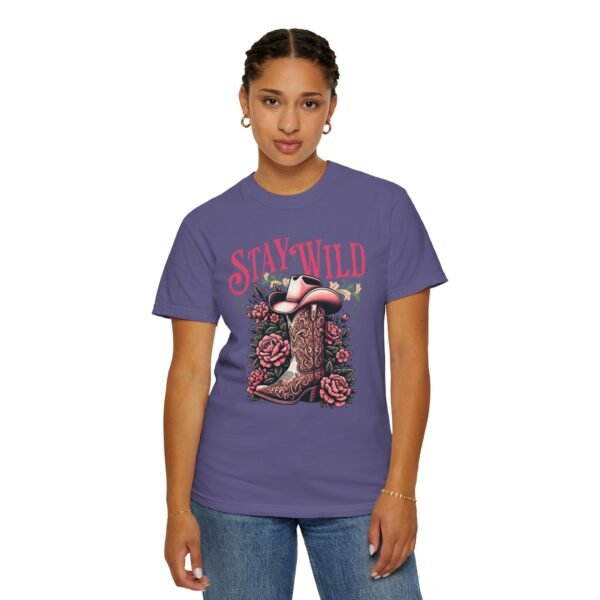 Stay Wild Cowgirl Unisex Garment-Dyed T-shirt, Comfort Colors Tee, Western Style Shirt, Boho Graphic Top, Rodeo Apparel - Image 74
