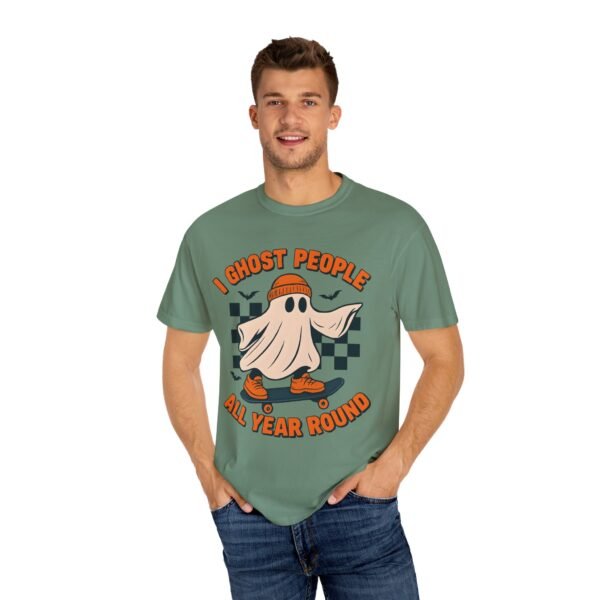 Ghost All Year Round Halloween Comfort Colors Unisex Tshirt, Scary Halloween Tee, Spooky Shirt, Funny Ghost Shirt, Halloween Costume Tee, - Image 44
