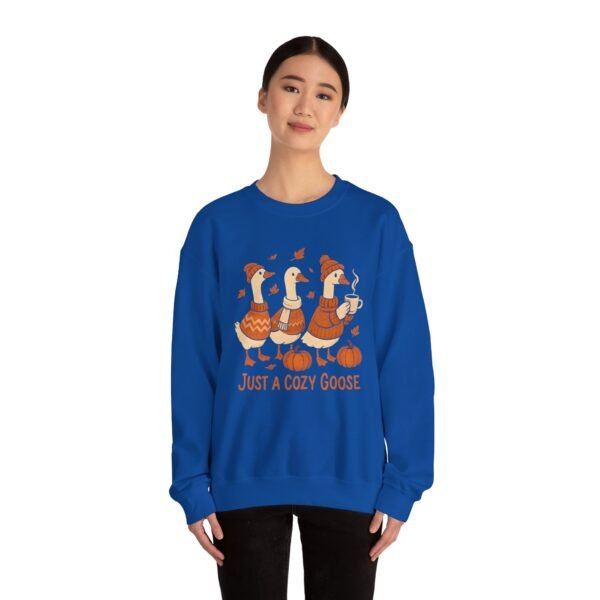 Cozy Goose Unisex Sweatshirt, Funny Bird Crewneck Jumper, Soft Gildan Pullover, Comfortable Animal Top, Chilly Weather Sweater - Image 44