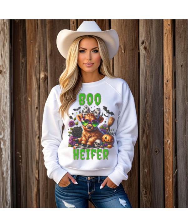 Highland Cow Halloween Sweatshirt, Boo Heifer Comfort Colors sweatshirt